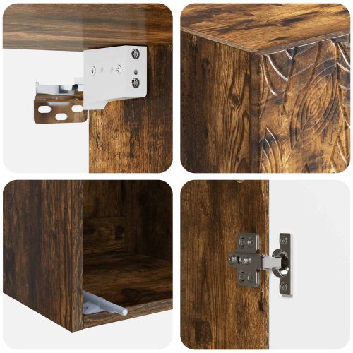 Комплект шкафове 2 pcs Опушен дъб 33 x 34,5 x 90 см