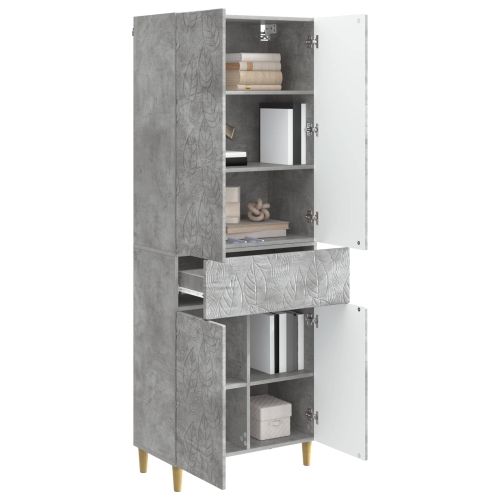 Комплект шкафове 2 pcs Бетонно сиво Инженерна дървесина