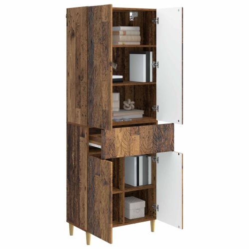 Комплект шкафове 2 pcs Старо дърво Инженерна дървесина