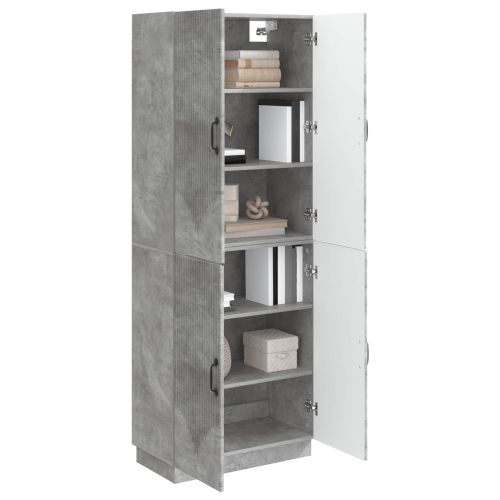 Комплект шкафове 2 pcs Бетонно сиво Инженерна дървесина