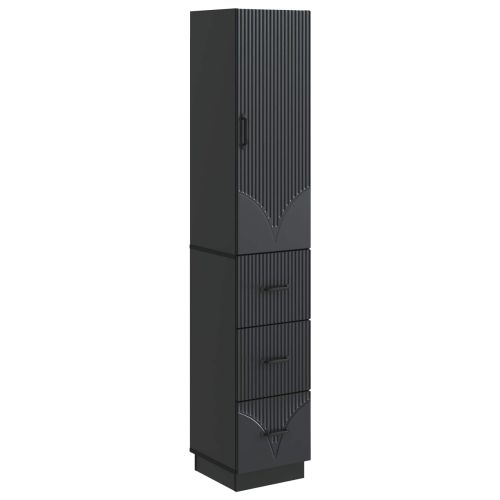 Комплект шкафове 2 pcs Черно 33 x 34,5 x 87 см