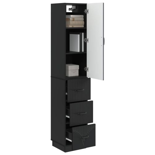 Комплект шкафове 2 pcs Черно 33 x 34,5 x 87 см
