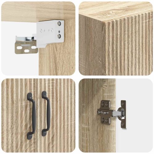 Комплект шкафове 2 pcs Дъб сонома Инженерна дървесина