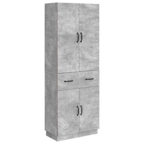 Комплект шкафове 2 pcs Бетонно сиво Инженерна дървесина