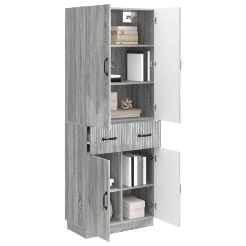 Комплект шкафове 2 pcs Сив Сонома Инженерна дървесина