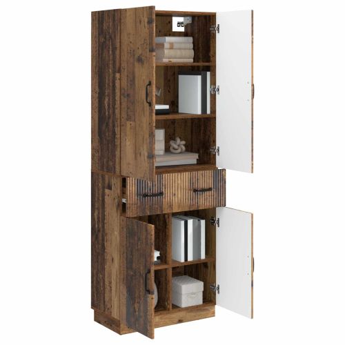 Комплект шкафове 2 pcs Старо дърво Инженерна дървесина