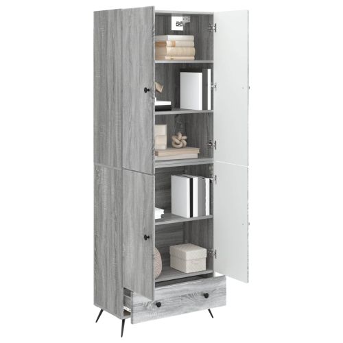 Комплект шкафове 2 pcs Сив Сонома Инженерна дървесина