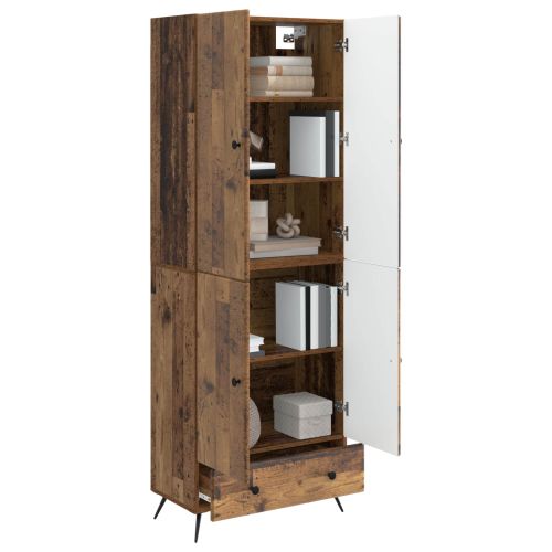 Комплект шкафове 2 pcs Старо дърво Инженерна дървесина