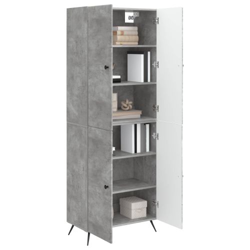 Комплект шкафове 2 pcs Бетонно сиво Инженерна дървесина