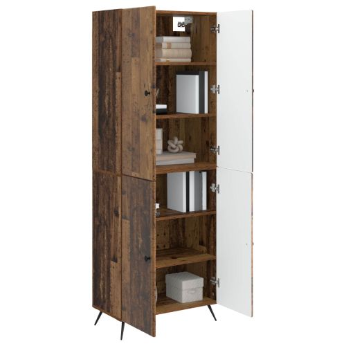 Комплект шкафове 2 pcs Старо дърво Инженерна дървесина