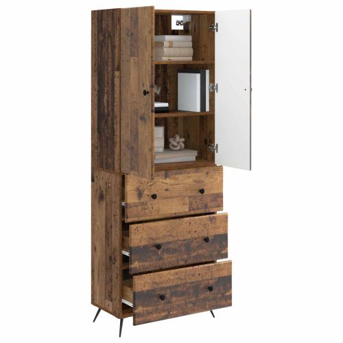 Комплект шкафове 2 pcs Старо дърво 66 x 34,5 x 90 см