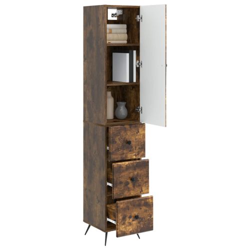 Комплект шкафове 2 pcs Опушен дъб 34,5 x 34,5 x 90 см