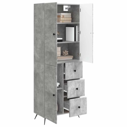 Комплект шкафове 2 pcs Бетонно сиво Инженерна дървесина