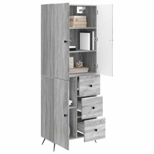 Комплект шкафове 2 pcs Сив Сонома Инженерна дървесина