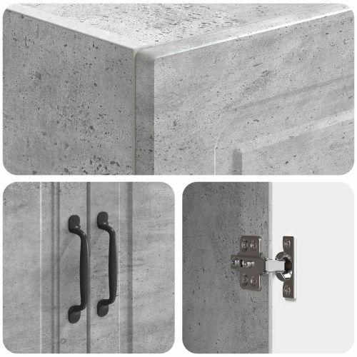 Комплект шкафове 2 pcs Бетонно сиво Инженерна дървесина