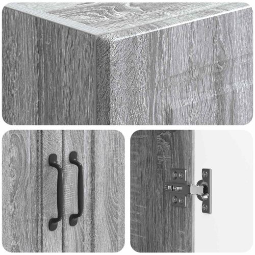 Комплект шкафове 2 pcs Сив Сонома Инженерна дървесина