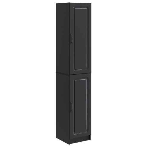 Комплект шкафове 2 pcs Черно Инженерна дървесина