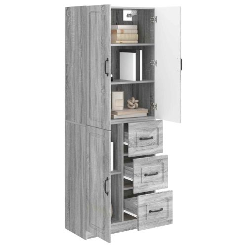 Комплект шкафове 2 pcs Сив Сонома Инженерна дървесина