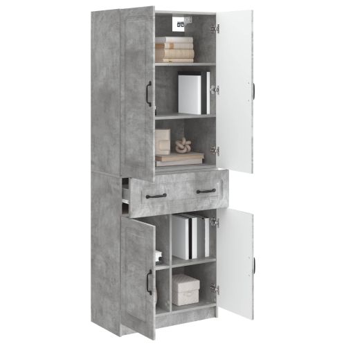 Комплект шкафове 2 pcs Бетонно сиво Инженерна дървесина