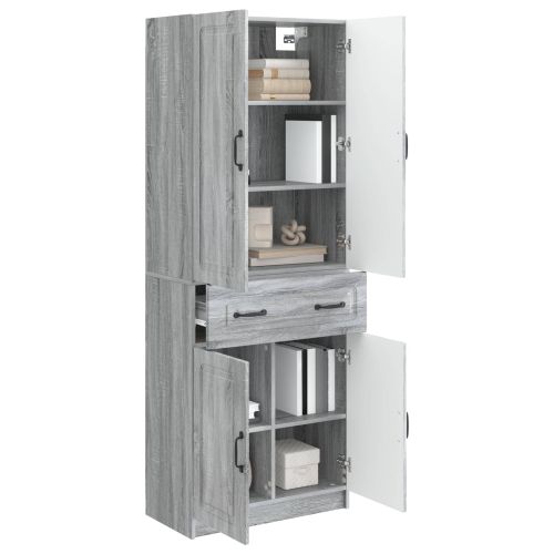 Комплект шкафове 2 pcs Сив Сонома Инженерна дървесина