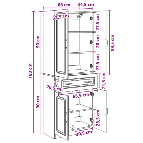 Комплект шкафове 2 pcs Инженерна дървесина