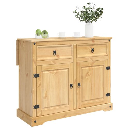 Кухненска количка с врата 2 pcs Пчелен восък 112 x 70 x 91,5 см