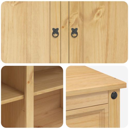 Кухненска количка с врата 2 pcs Пчелен восък 112 x 70 x 91,5 см