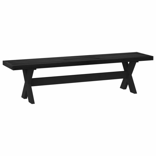 Пейка за хранене NOAIN 180 x 41 x 45 см Масивна боровина Черно
