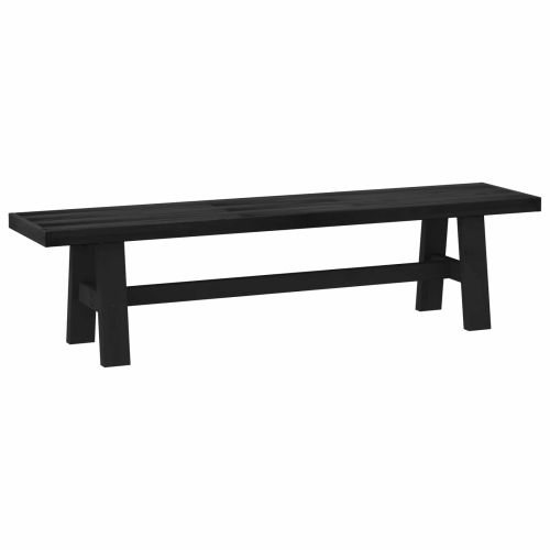 Пейка за хранене NOAIN 160 x 41 x 45 см Масивна боровина Черно