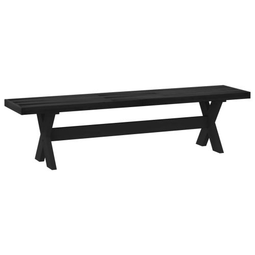 Пейка за хранене NOAIN 160 x 41 x 45 см Масивна боровина Черно