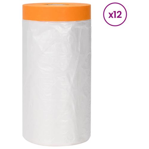 Калъф за прах с лепилна лента 12 pcs Прозрачен 110 x 3300 см
