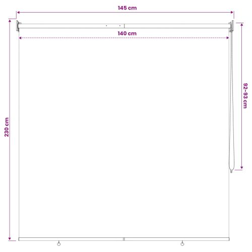 Щора за открито с UV защита Черно 140 x 230 cm
