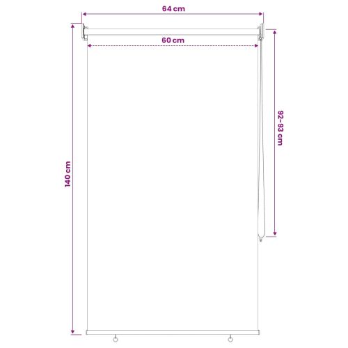 Щора за открито с UV защита Светлосиво 60 x 140 cm