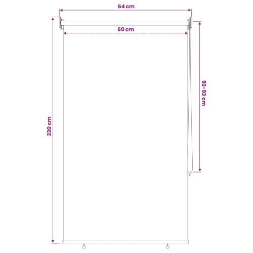 Щора за открито с UV защита Светлосиво 80 x 230 cm