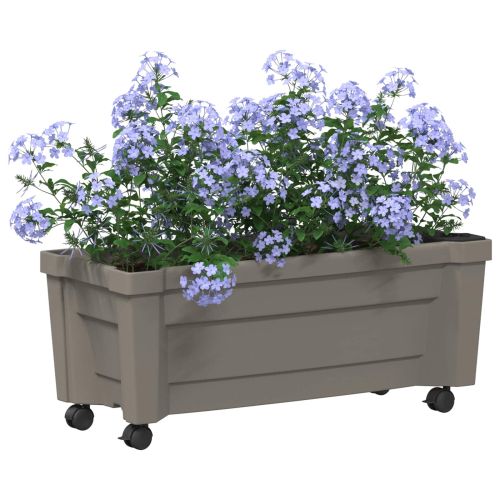 Саксия Kalypso с колела Сиво 79 x 35 x 33 см ПП