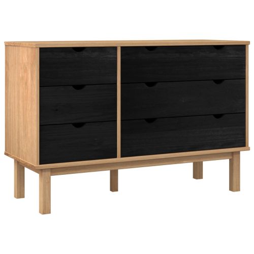 Чекмеджетен шкаф с чекмедже OTTA Черно 111 x 43 x 73,5 см