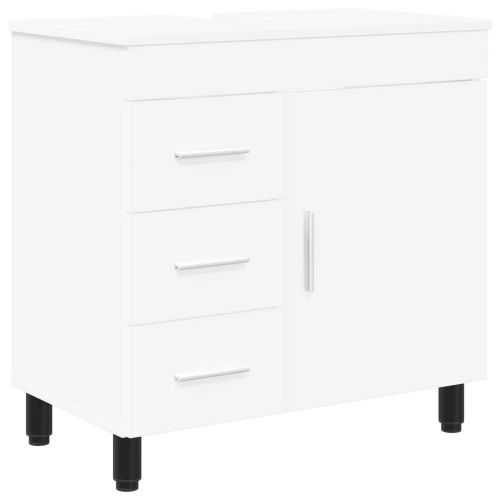 Шкаф със светло за баня Бяло 60 x 35 x 60 см