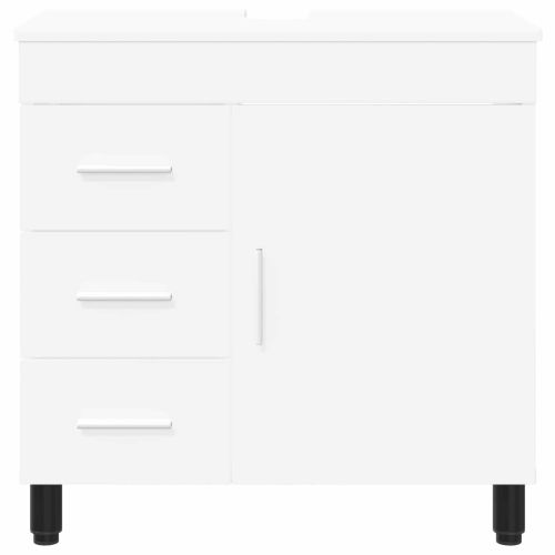 Шкаф със светло за баня Бяло 60 x 35 x 60 см