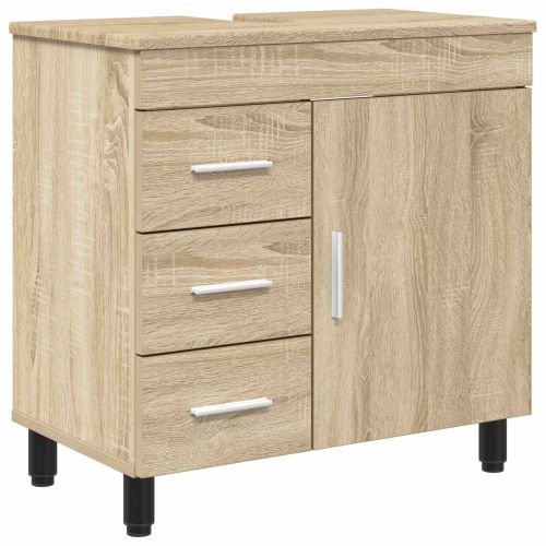 Шкаф със светло за баня Дъб сонома 60 x 35 x 60 см