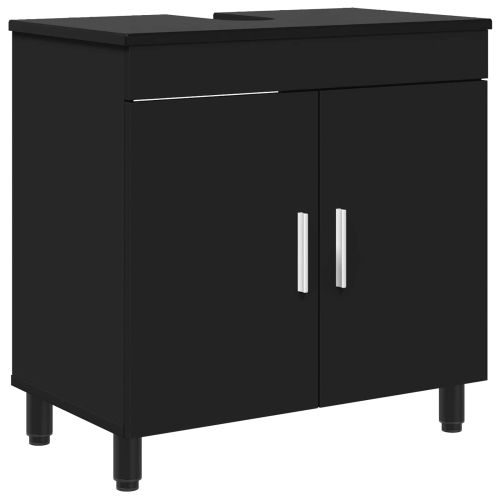 Шкаф със светло за баня Черно 60 x 35 x 60 см