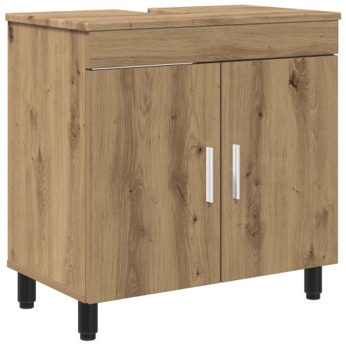Шкаф със светло за баня Дъб артизан 60 x 35 x 60 см