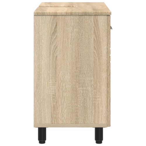 Шкаф със светло за баня Дъб сонома 60 x 35 x 60 см