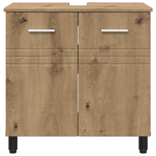 Шкаф със светло за баня Дъб артизан 60 x 35 x 60 см