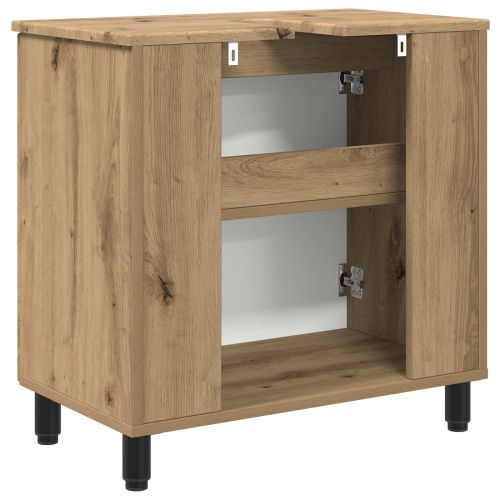 Шкаф със светло за баня Дъб артизан 60 x 35 x 60 см