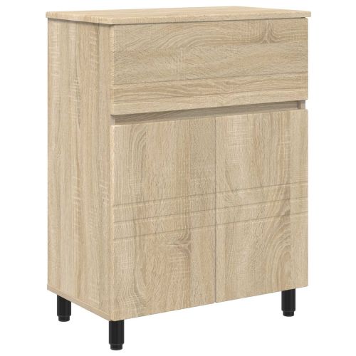 Шкаф със светло за баня Дъб сонома 60 x 35 x 80 см