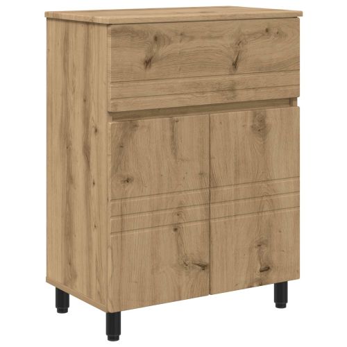 Шкаф със светло за баня Дъб артизан 60 x 35 x 80 см