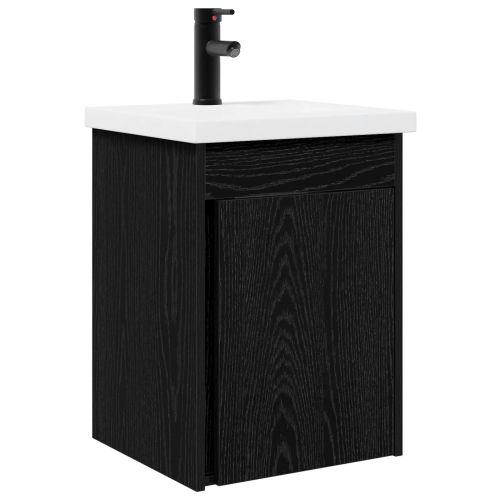 Мивка за баня със смесител Черен дъб 42 x 40 x 74,5 см