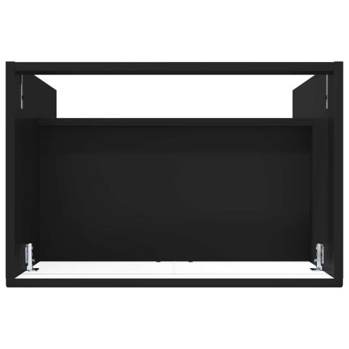 Мебел под мивка за баня Черно 56 x 37,5 x 81 см