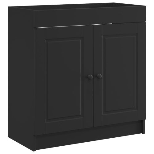 Мебел под мивка за баня Черно 56 x 37,5 x 81 см