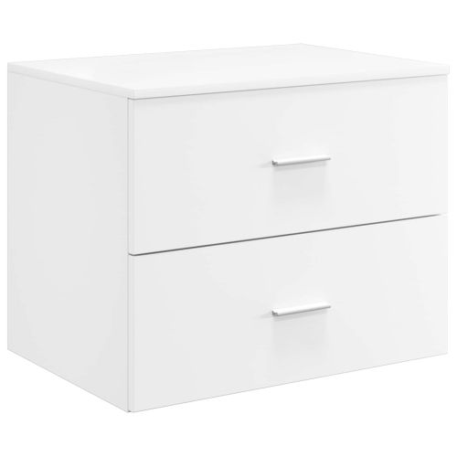 Шкаф за баня с монтаж на стена Бяло 62,5 x 44,5 x 50 см
